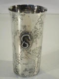 Vintage Silver Toned Cup w/ Rattlesnake Emblem