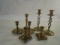Lot of 7 Brass Candle Holders