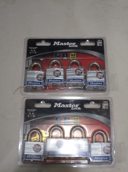 Lot of 2 Sets of Master Lock Pad Locks