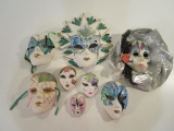Lot of 8 Decorative Masks
