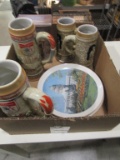 Box Lot of Steins and Plates