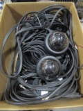 Box Lot of Security Cameras and wires