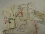 Lot of 11 Hand Embroidered Kitchen Towels