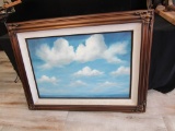 G.A Stoles Sky and Seagull Painting