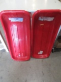 Lot of 2 Red Snow Toboggan