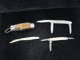 Lot of 4 Vintage Pocket Knives, Incl.  2 Imperials
