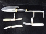 Lot of 5 Vintage Pocket Knives, Incl. Barlow