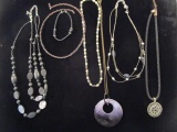 Lot of Costume Jewelry, Including 6 Necklaces