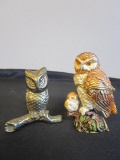Lot of 2 Decorative Vintage Owls