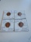 Lot of 4 2009 Lincoln Cent Double Die Reverse