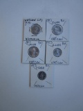 Lot of 5 VTG Vatican City Aluminum Coins