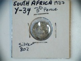 1937 South African 3D Pence Silver Coin