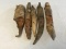 Lot of 5 Wood Carving of Mountain Men
