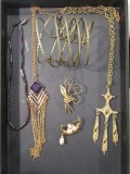 Lot of Costume Jewelry, Incl. 2 Pins