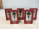Lot of 5 Fitz & Floyd OWL Wine Stoppers NEW