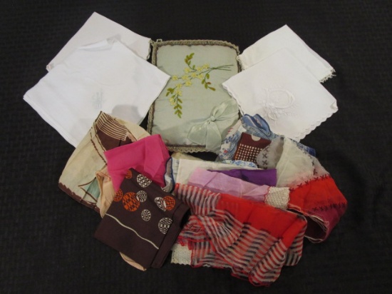 Lot of 21 Vintage Handkerchiefs/ Scarves