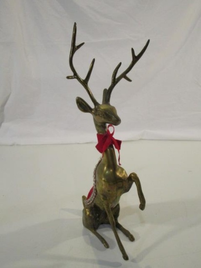 Vintage Brass Christmas Deer