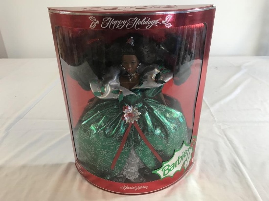1995 Barbie African American Happy Holidays Doll