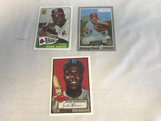 (3) 2001 Topps Archives Cards-Aaron, Robinson