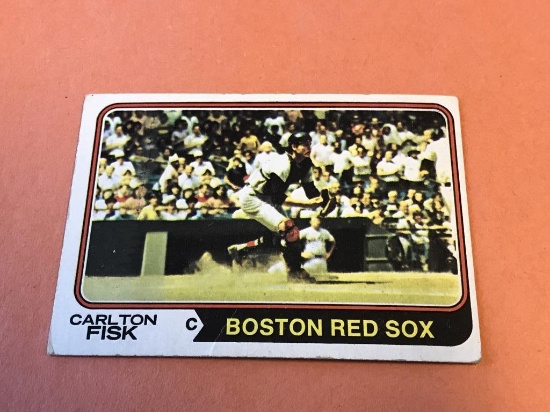 CARLTON FISK Red Sox 1974 Topps Baseball Card