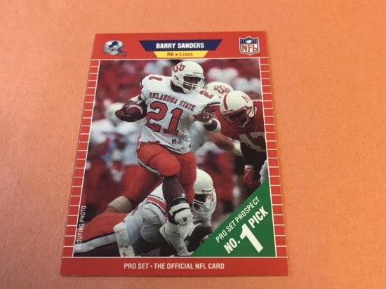 BARRY SANDERS Lions 1989 Pro Set ROOKIE Card