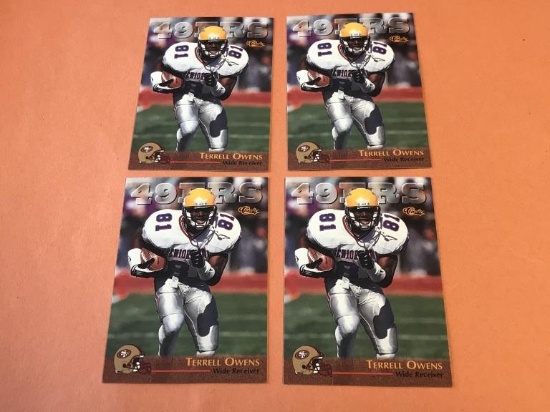 TERRELL OWENS Lot of 4 1996 Classic ROOKIE Cards