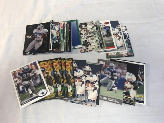 EMMITT SMITH Cowboys Lot of 34 Football Cards