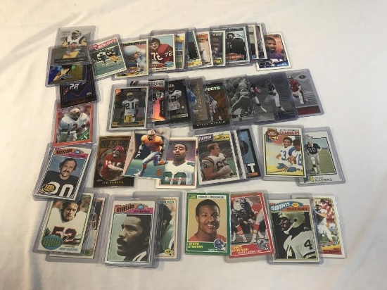 Large Lot of Stars and Hall Of Fame Football Cards