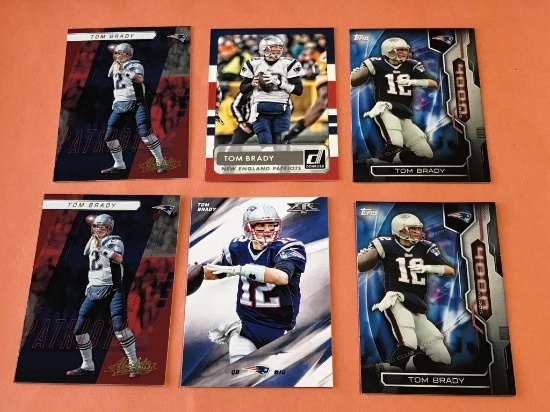 TOM BRADY Lot of 6 Football Cards