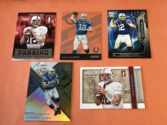 ANDREW LUCK  Lot of 5 Football Cards-Mint