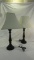 Pair of Wood Base Lamps