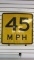 454 MPH Metal Road Sign