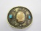 Light Brass Belt Buckle with various stones