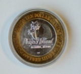 Player Island .999 Silver 10$ Dollar Gaming Token