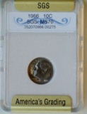 Graded 1968 Dime SGS MS70