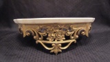 Vintage Syroco Craft Gold Toned Shelf