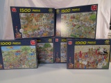 Lot of 6 Jan Van Haasteren Puzzles, Incl. Airport