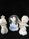 Lot of 3 Precious Moments, Incl. Snow Globe