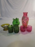 Lot of VTG Colorful Glassware