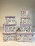 Set of 7 x-mas storage or gift nesting boxes