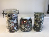 Lot of 3 Jars of Random Buttons