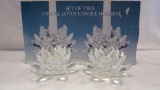 Set of 2 Vintage Shannon Crystal Candle Holders