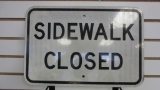 Sidewalk Closed Metal Sign