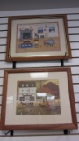 Lot of 2  Framed Amish Like Prints