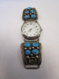 VINTAGE NATIVE AMERICAN SILVER WATCH BANDS