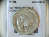 1960 Ben Franklin UC Silver Half Dollar