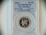 Graded 2001S NY Silver Quarter PR67DCAM