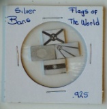 Lot of 4 Flags of the World Silver Bars