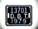 VTG 1796 Bike Lisence Plate