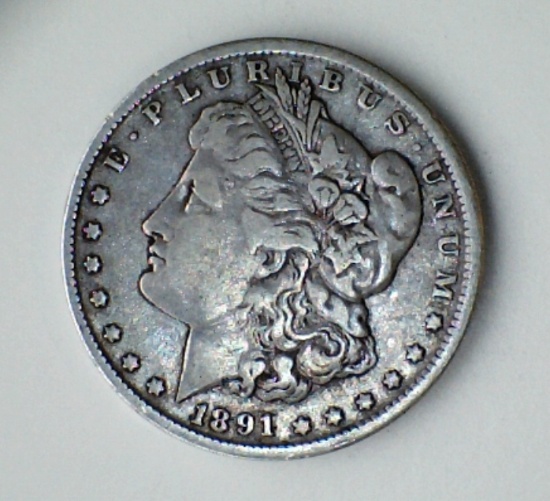 1891O Morgan Silver Dollar